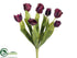 Silk Plants Direct Tulip Bush - Purple - Pack of 12