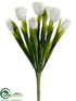 Silk Plants Direct Tulip Bush - White - Pack of 12