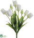 Silk Plants Direct Tulip Bush - Cream - Pack of 6
