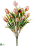 Silk Plants Direct Tulip Bush - Pink Two Tone - Pack of 12