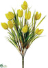 Silk Plants Direct Tulip Bush - Yellow - Pack of 12