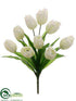 Silk Plants Direct Tulip Bush - Cream - Pack of 12