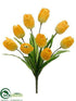 Silk Plants Direct Tulip Bush - Yellow - Pack of 12