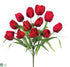 Silk Plants Direct Tulip Bush - Red - Pack of 12