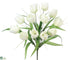 Silk Plants Direct Tulip Bush - White - Pack of 12