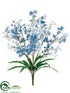 Silk Plants Direct Tweedia Flower Bush - Blue Two Tone - Pack of 12