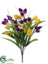 Silk Plants Direct Tulip Bush - Purple Yellow - Pack of 12