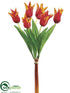 Silk Plants Direct Tulip Bundle - Flame - Pack of 12