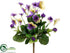 Silk Plants Direct Viola Bush - Lavender Yellow - Pack of 36