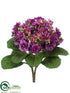Silk Plants Direct African Violet Bush - Violet - Pack of 12