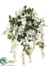 Silk Plants Direct Wisteria Bush - Cream White - Pack of 6