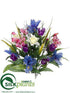 Silk Plants Direct Iris, Tulip, Daffodil Bush - Mixed - Pack of 6