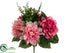Silk Plants Direct Dahlia, Fern Bush - Pink Beauty - Pack of 12