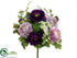 Silk Plants Direct Ranunculus, Fern Bush - Lavender Purple - Pack of 12
