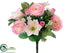 Silk Plants Direct Ranunculus, Lily Bush - Pink Cream - Pack of 12