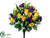 Rose Bud, Iris Bush - Yellow Purple - Pack of 6
