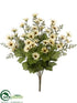 Silk Plants Direct Daisy, Caspia Bush - Ivory Sage - Pack of 12