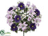Silk Plants Direct Lily, Gerbera Daisy, Rose Bush - Purple Mixed - Pack of 6