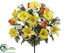 Silk Plants Direct Lily, Gerbera Daisy, Rose Bush - Yellow Mixed - Pack of 6