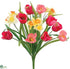 Silk Plants Direct Tulip, Daffodil Bush - Lilac Yellow - Pack of 12