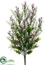 Silk Plants Direct Flower, Berry, Eucalyptus Bush - Purple White - Pack of 12