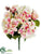 Hydrangea, Rose Bush - Pink Green - Pack of 6