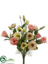 Silk Plants Direct Ranunculus, Lisianthus, Cosmos Bush - Pink Cream - Pack of 6