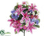 Silk Plants Direct Lily, Hydrangea Bush - Pink Blue - Pack of 6