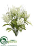 Silk Plants Direct Queen Anne's Lace, Astilbe Bush - Green Cream - Pack of 12
