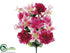 Silk Plants Direct Peony, Lily, Hydrangea Bush - Beauty Pink - Pack of 6