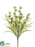 Silk Plants Direct Wild Thistle, Grass Bush - Green - Pack of 12
