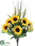 Silk Plants Direct Sunflower, Daisy Bush - Yellow White - Pack of 12