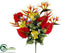 Silk Plants Direct Bird of Paradise, Ginger, Protea Bush - Red Orange - Pack of 6