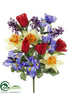 Silk Plants Direct Iris, Tulip Bush - Red Purple - Pack of 12