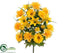 Silk Plants Direct Camellia, Daisy Bush - Yellow - Pack of 6
