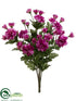 Silk Plants Direct Zinnia Bush - Purple Fuchsia - Pack of 6