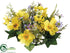 Silk Plants Direct Cosmos Candle Ring Centerpiece - Yellow Lavender - Pack of 12