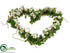 Silk Plants Direct Daisy Heart Candle Ring Centerpiece - White - Pack of 12