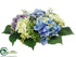 Silk Plants Direct Hydrangea Candle Ring - Mixed - Pack of 4