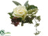 Silk Plants Direct Rose Corsage - Cream Green - Pack of 24