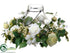 Silk Plants Direct Rose, Dogwood Centerpiece - Cream Green - Pack of 2