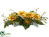 Silk Plants Direct Sunflower, Daisy Centerpiece - Yellow White - Pack of 2
