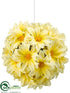 Silk Plants Direct Daisy Kissing Ball - Yellow - Pack of 12