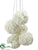 Hanging Hydrangea Ball - White - Pack of 1