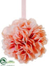 Silk Plants Direct Hydrangea Kissing Ball - Peach Pink - Pack of 12