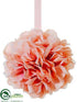 Silk Plants Direct Hydrangea Kissing Ball - Peach Pink - Pack of 12