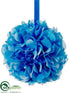 Silk Plants Direct Hydrangea Kissing Ball - Blue - Pack of 12
