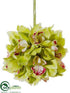 Silk Plants Direct Cymbidium Orchid Kissing Ball - Green - Pack of 12