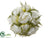 Peony Kissing Ball - White - Pack of 6