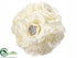 Silk Plants Direct Rhinestone Rose Ball - Cream - Pack of 6